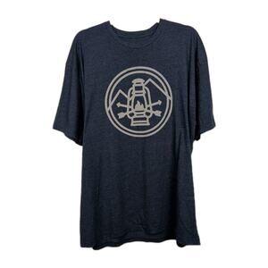 WOHVEN Blue Abstract Lantern Graphic T-Shirt Cotton Blend Short Sleeve Men's XXL